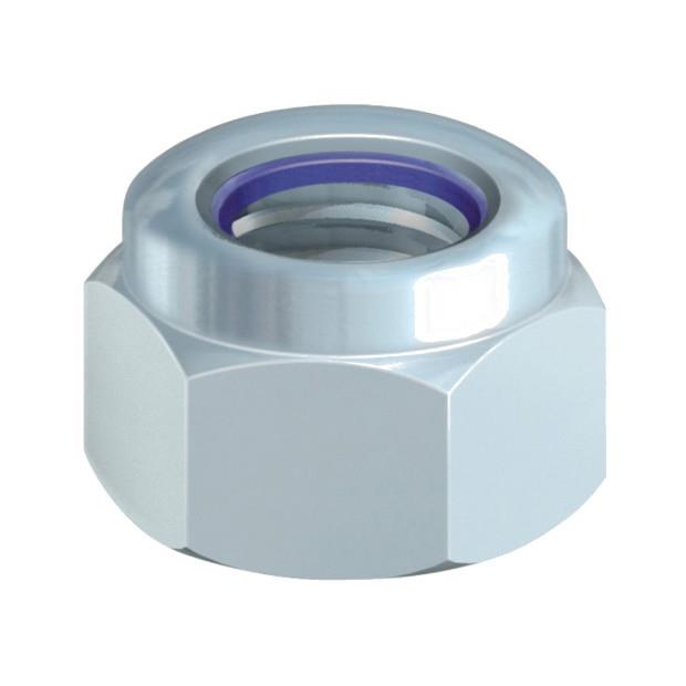 Nylon Insert Nuts; Type P; Zinc Plated (ZP); M5