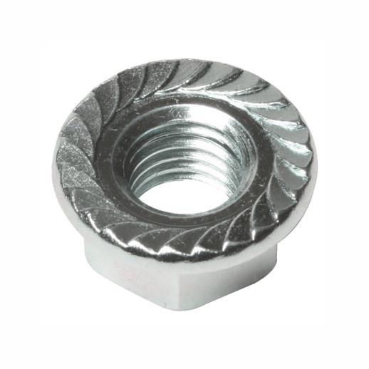Serrated Hex Flanged Nut; DIN 6924; Class 8; Zinc Plated (ZP); M5