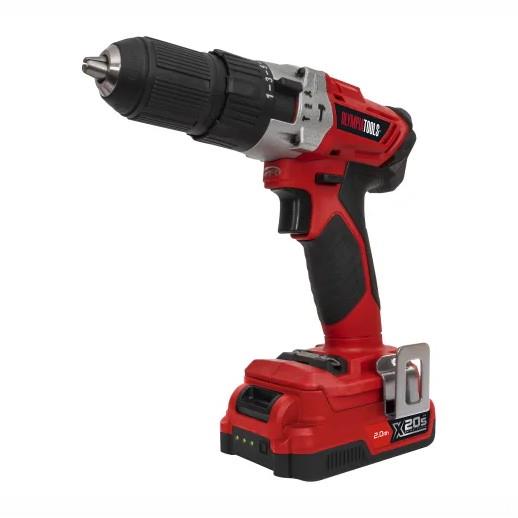 Olympia Powertools 09-915 X20SCD2 Combi Drill; 2 x 2.0Ah 20 Volt Li-Ion Batteries; Charger & Case