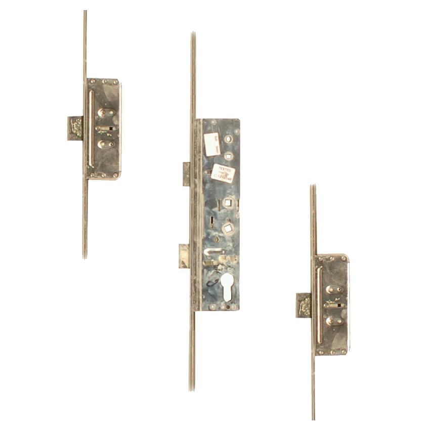 Lockmaster Multi Point Lock; 45mm Backset; Latch & 3 Deadbolt; Twin Spindle 62/92mm Centres; 16mm Faceplate; Lever/Pad