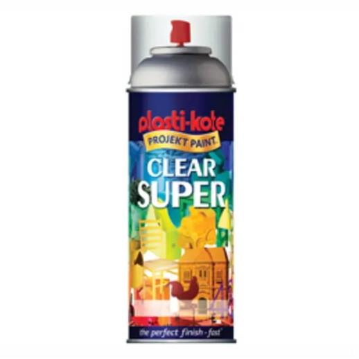 PlastiKote 01138 Super Gloss Spray Paint; Clear (CL); 400ml