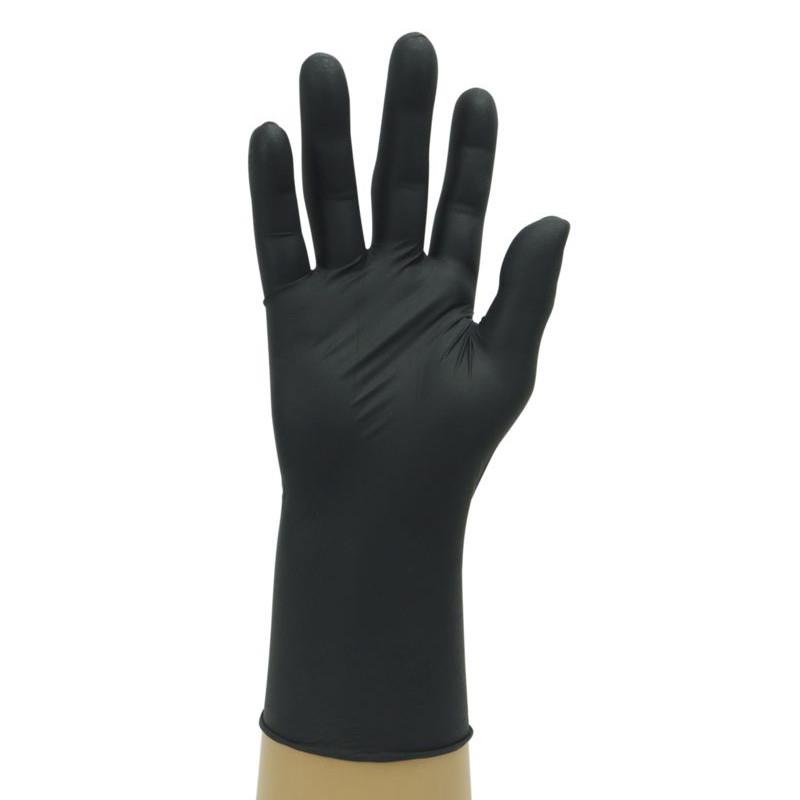 Polyco GL897/2 Bodyguards Nitrile Disposable Gloves; Powder Free; Box (100); Black (BK); Medium (M) (7.5)