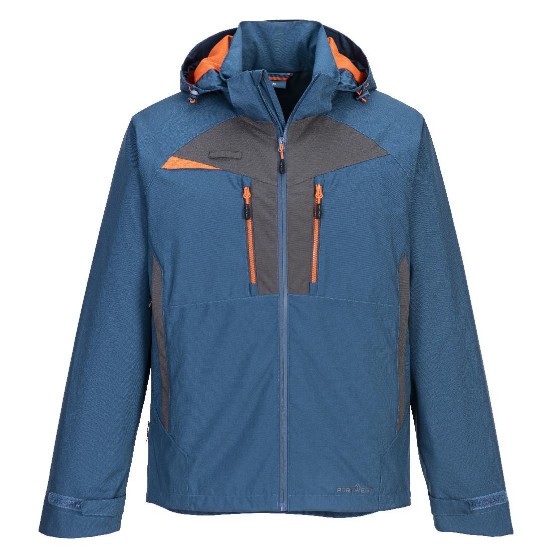 Portwest DX463 DX Rain Jacket; Metro Blue (BL); Medium (M)