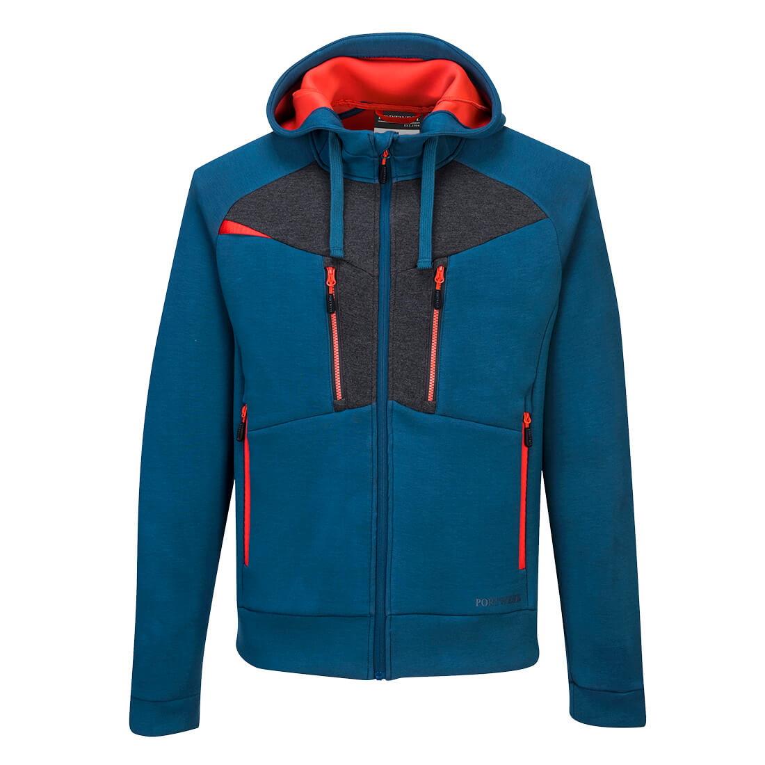 Portwest DX472 DX4 Zipped Hoodie; Metro Blue (BL); Medium (M)