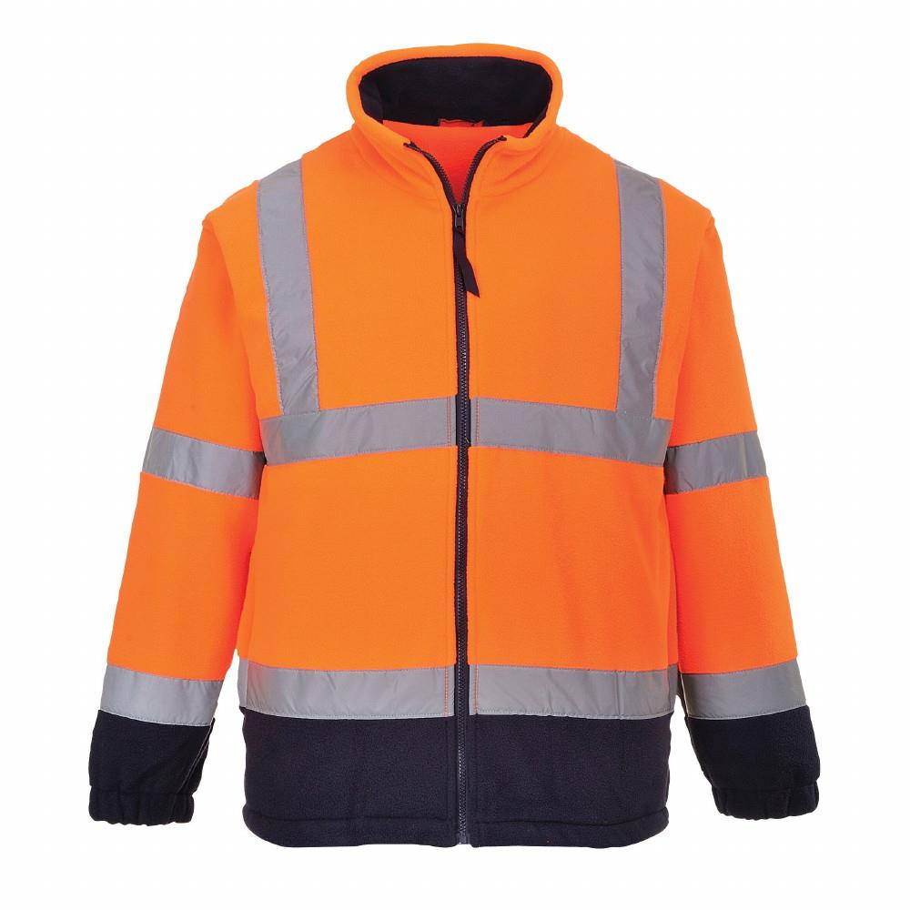 Portwest F301 Hi-Vis Two Tone Fleece; Orange/Navy (OR)(NY); Extra Small (XS)