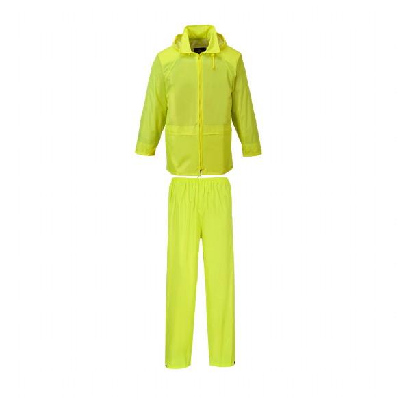 Portwest L440 Essentials 2 Piece Rain Suit Yellow (YEL); Medium (M)