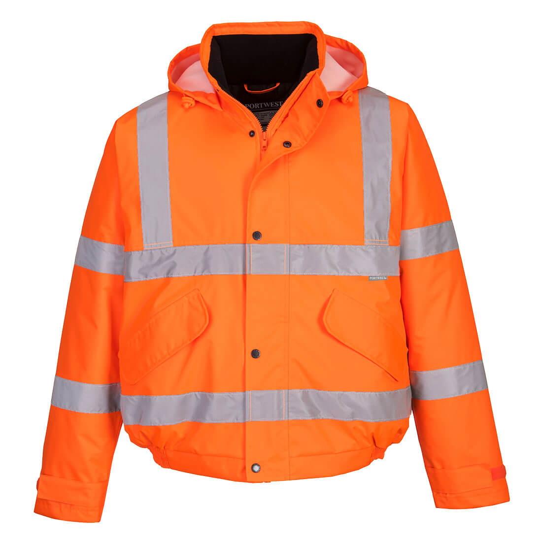 Portwest S463 Hi-Vis Basic Bomber Jacket; Orange (OR); Medium (M)