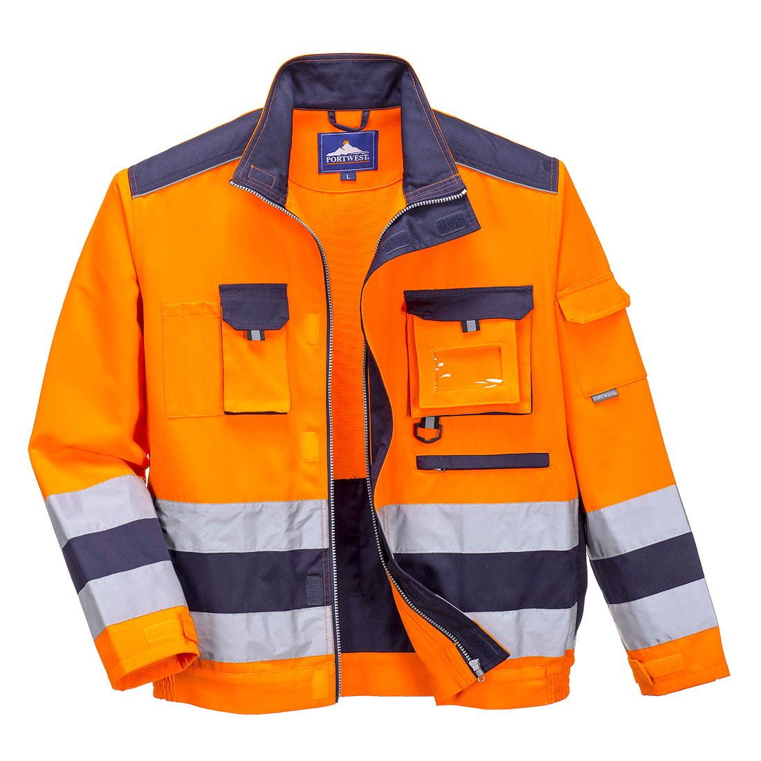 Portwest TX50 Lille Hi-Vis Two Tone Jacket; Orange/Navy (OR/NY); Medium (M)