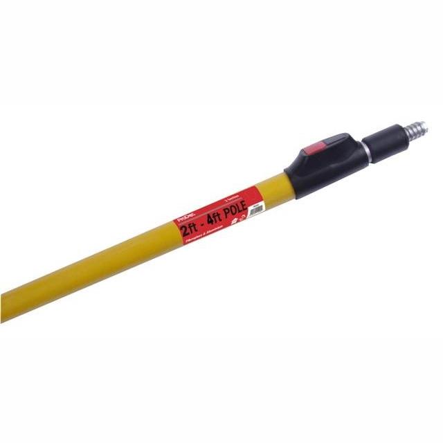 Prodec PREX003 Paint Roller Telescopic Extension Pole; Fibreglass; Button Lock; 2' - 4'