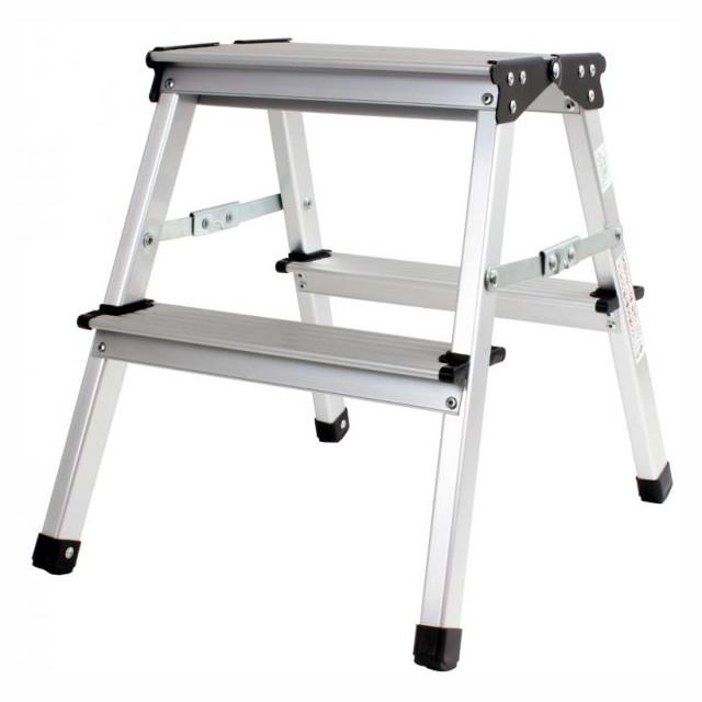 ProDec LFD41AL Aluminium Step-Up Stool; 480 x 370mm; 410mm High; Platform 300 x 200mm Conforms To EN 14138