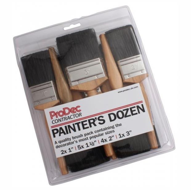 Prodec PBSDD Painters Dozen; Paint Brush Set; 12 Piece