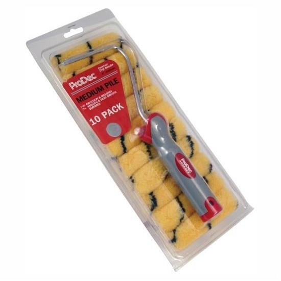 ProDec PRRF003 10 Tiger Strip Mini Roller Refills & Grip Frame Set; 4