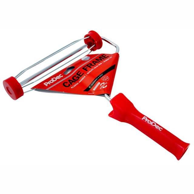 ProDec PRFR004 Cage Paint Roller Frame; 5 Wire, 8mm Bar Cage Frame; Plastic Screw Fit Handle; 225mm x 45mm (9
