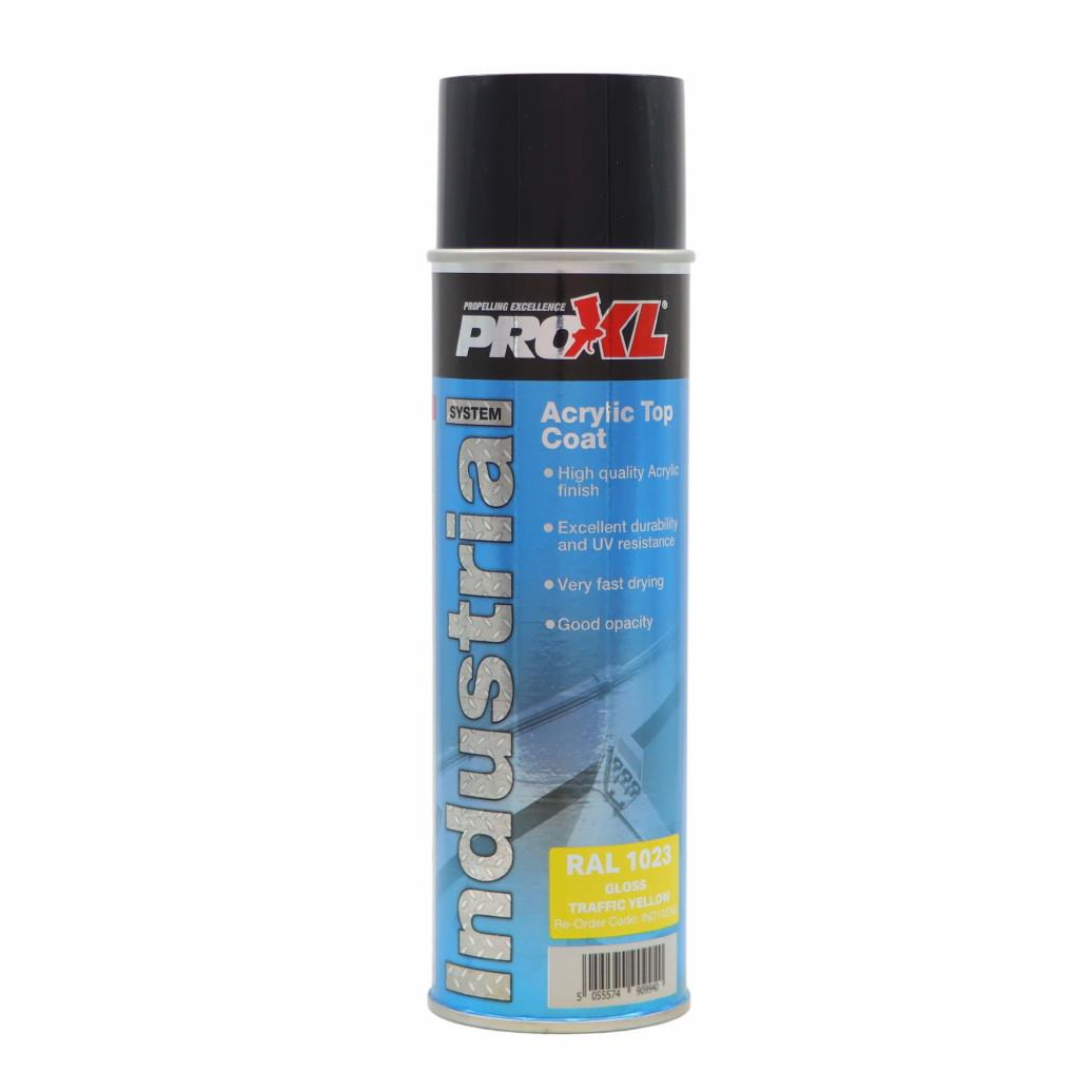 PROXL IND1023 Acrylic Gloss Topcoat; RAL 1023 Traffic Yellow (TYEL); 500ml