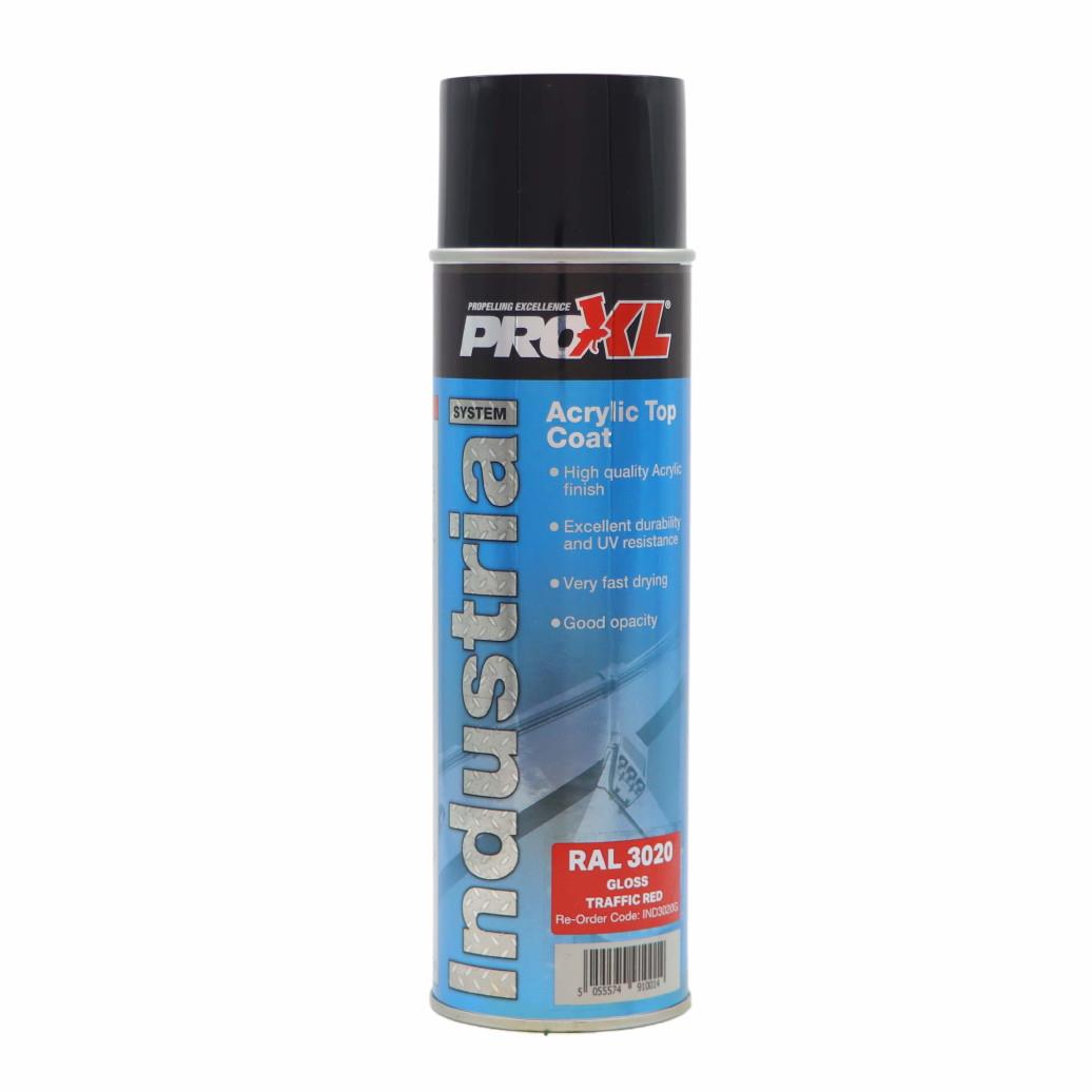 PROXL IND3020 Acrylic Gloss Topcoat; RAL 3020 Traffic Red (TRD); 500ml