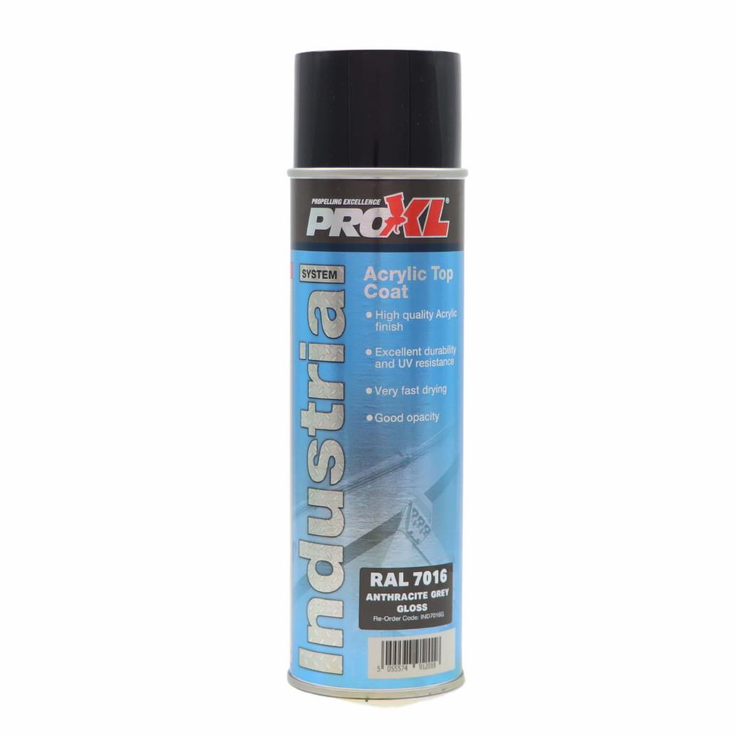 PROXL IND7016 Acrylic Gloss Topcoat; RAL 7016 Anthracite Grey (ANGR); 500ml
