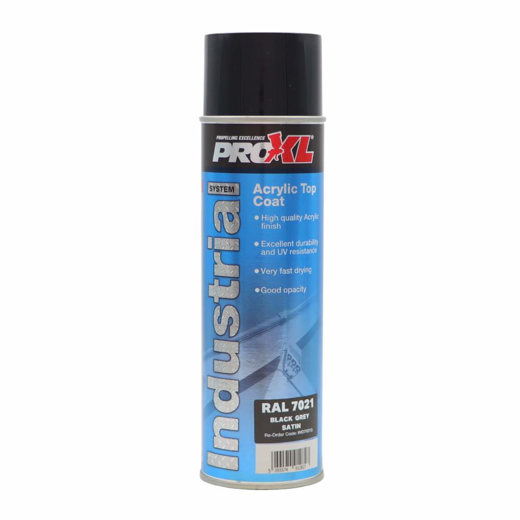 PROXL IND7021 Acrylic Satin Topcoat; RAL 7021 Grey Black (GRBK); 500ml