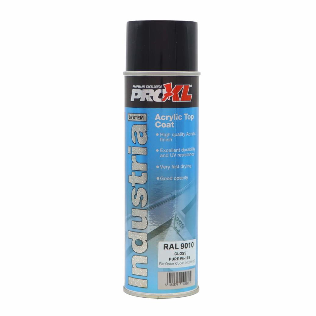 PROXL IND9001 Acrylic Gloss Topcoat; RAL 9010 Pure White (PWH); 500ml
