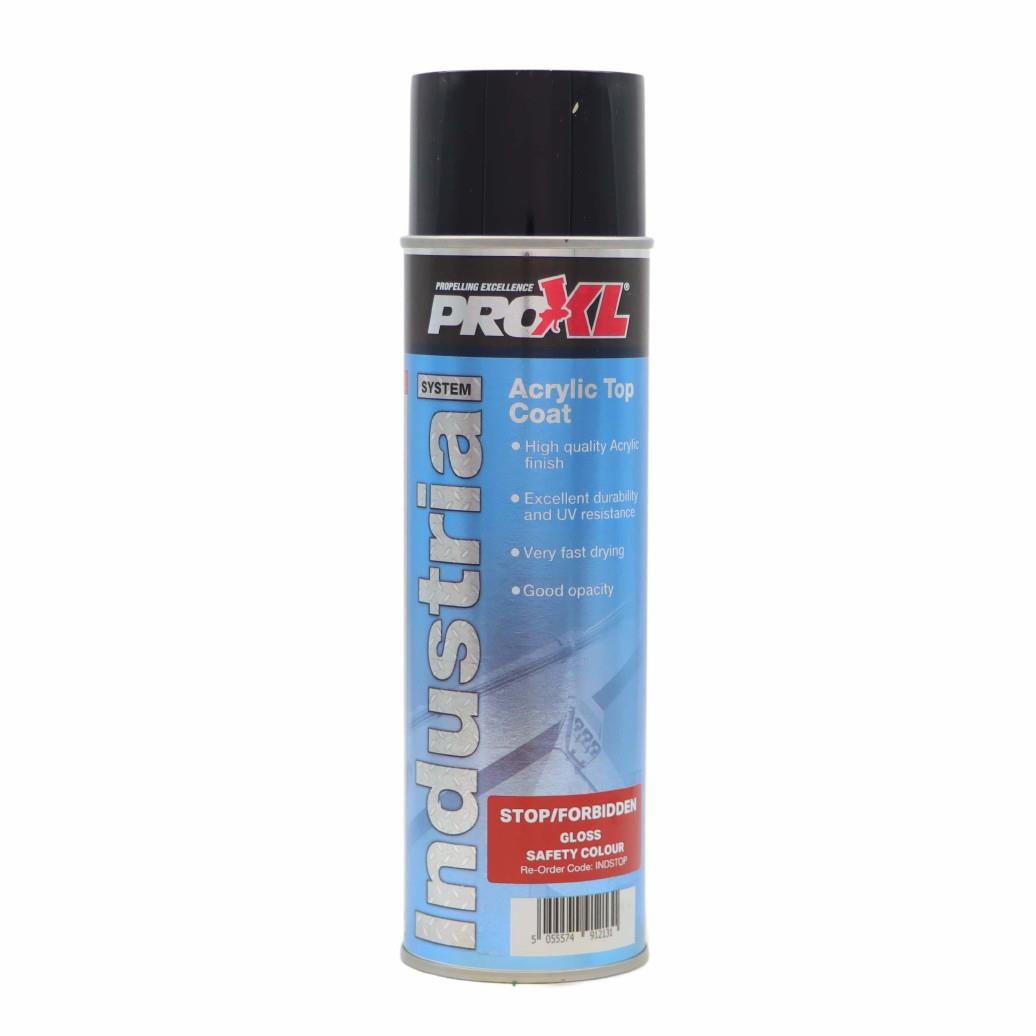 PROXL INDSTOP Acrylic Gloss Topcoat; RAL 3000 Flame Red (FLRD); Safety Colour (STOP/FORBIDDEN); 500ml