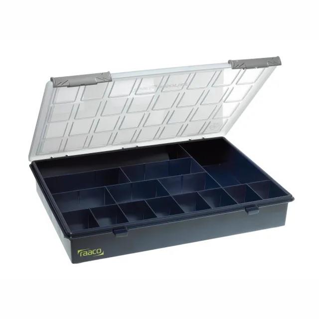 Raaco A4 Profi Service Case Assorter; 15 Fixed Compartments