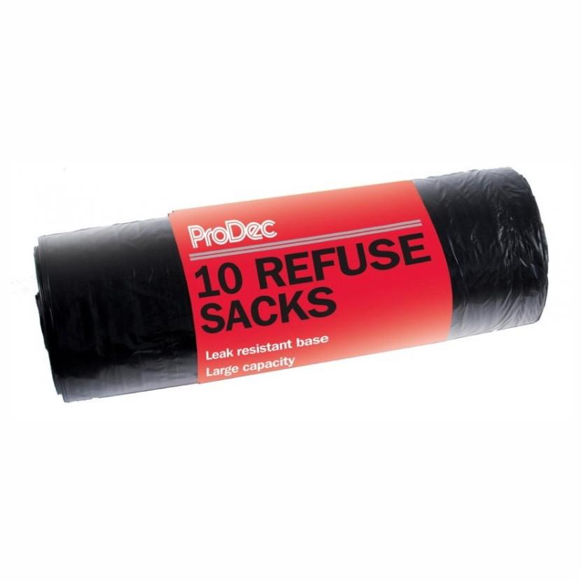 Prodec FFJRS10 Refuse Bags; Black (BK); Pack (10)