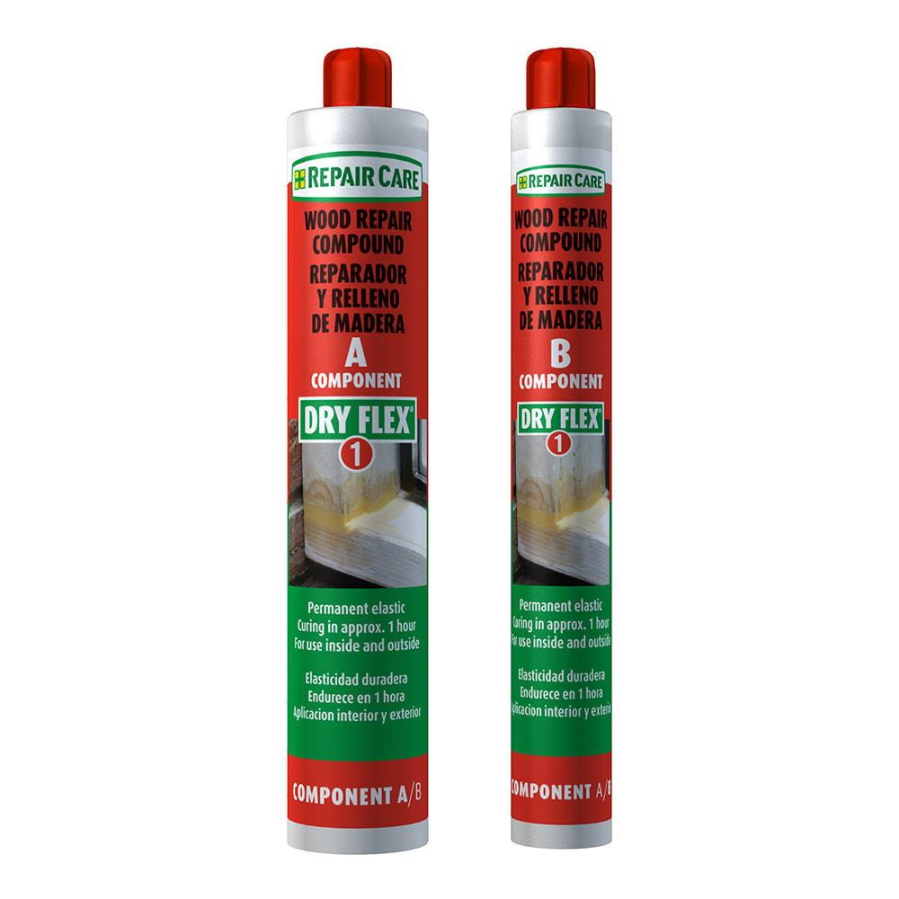 Repair Care Dry Flex® 1 2 Part Wood Repair Resin; Small And Emergency Repairs; 5-10mm Fill; 1 Hour Cure @ 20°; 300ml