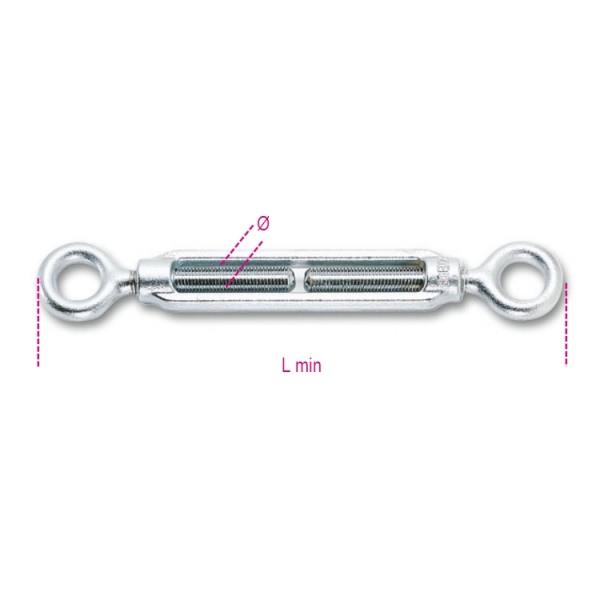 8005Z M5 Eye & Eye Turnbuckle; Galvanised (GALV); 5mm (3/16