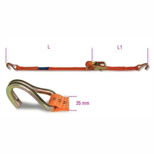 8181-35-MT6 Ratchet Tie Down; Single Hook; 6 Metres; 1000kg Capacity,