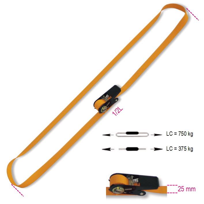 Robur 8188CG Ratchet Tie Down Strap; With S Hooks & Eyes; 3 Metres; 375kg Capacity