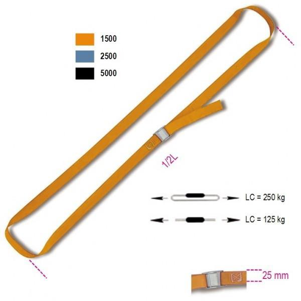 Robur 8188F Ring Cam Buckle Strap; 25mm Wide; 200Kg Capacity; 1.5 Metres