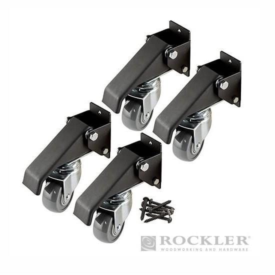 Rockler 942567 Workbench Caster Kit; Total Capacity 180kg (400lb); 4 Piece Set