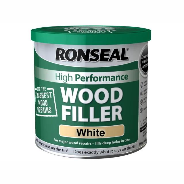 Ronseal 35305 High Performance Wood Filler; White (WH); 550gm