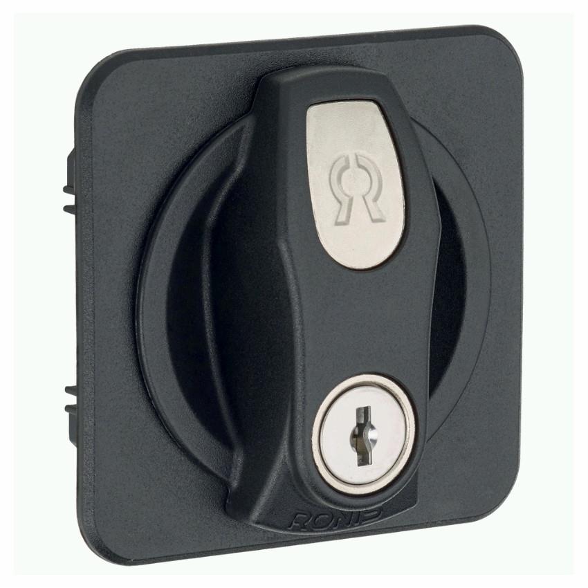 Ronis 23900 Black Flush Fit Handle; Master Keyed Under CC Key Series; Supplied With 2 Keys