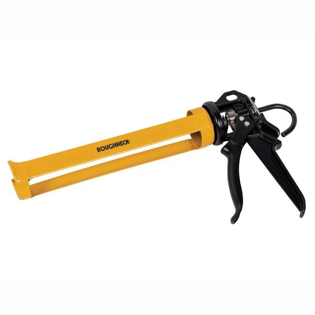 Roughneck 12020 Semi Barrel Non-Drip Heavy-Duty Professional Sealant/Caulking Gun; Yellow (YEL); C3-C4