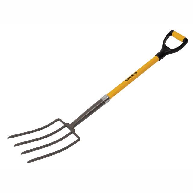Roughneck 68-140 Digging Fork; Fibreglass Shaft; D-Grip Handle; Overall Length 1070mm (42