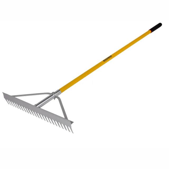 Roughneck 68-624 Landscaping Rake; Aluminium Head; Fibreglass Handle; 600 x 1700mm (24