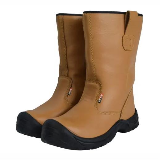 Scan JC-B917 Texas Lined Rigger Boots; CE EN20345 S1P SRC; Tan (TN); Size 9 (43)