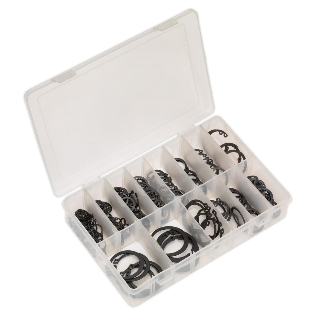 Sealey AB017CC; Circlip Assortment; 200 Piece; Internal & External; Metric