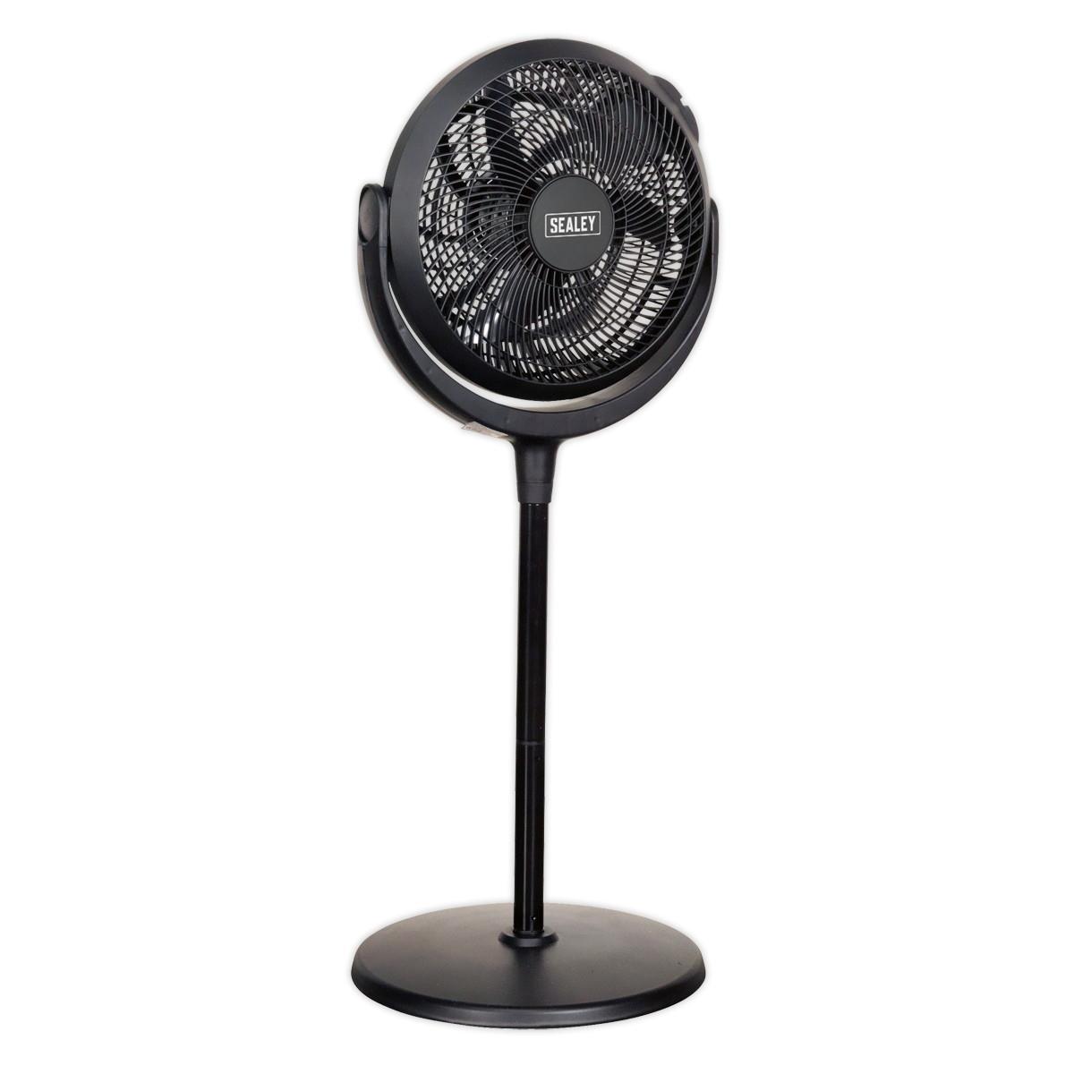 Sealey SFF12DP Desk And Pedestal Fan; 3 Speed; 3 Height Adjustments; 12" Diameter; 230 Volt