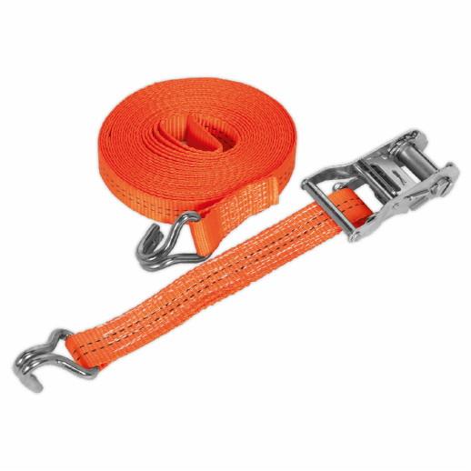 Sealey TD2006J Ratchet Tie Down; Polyester Webbing; 2000kg Load Test; 35mm x 6 Metre