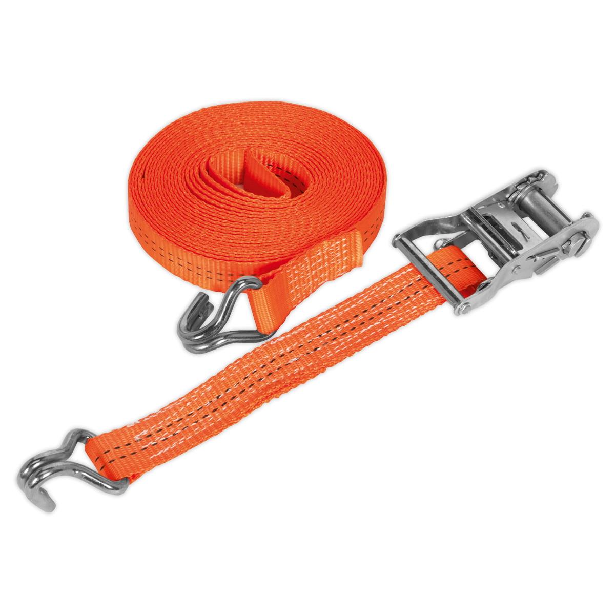 Sealey TD2008J Ratchet Tie Down; 35mm x 8 Metre Polyester Webbing; 2000kg Load Test