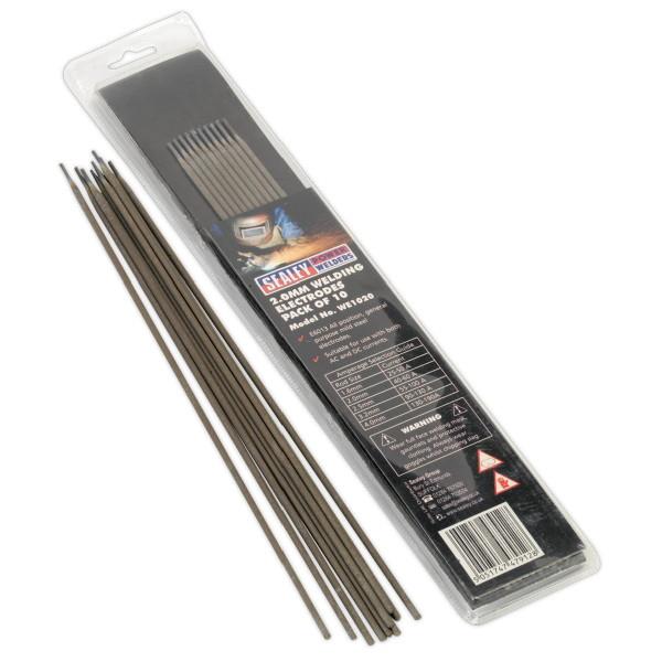 Sealey E6013 General Purpose Mild Steel Welding Electrodes, BS EN 757; 2.0 x 300mm; Pack (10)