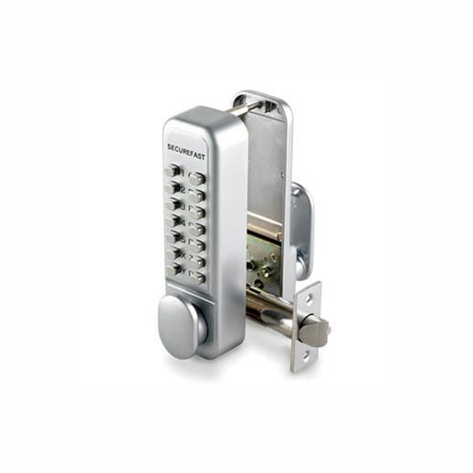 Securfast SBL320 Push Button Digital Lock; Easy Code Change; Hold Open Option; Satin Chrome Plated (SCP)