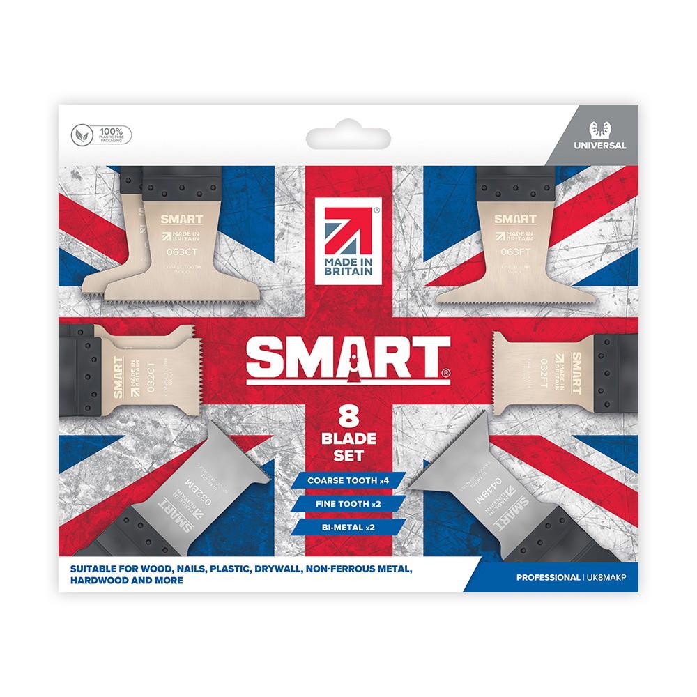 Smart UK8MAK All British Multitool Blade Set; Universal Fit; 8 Piece