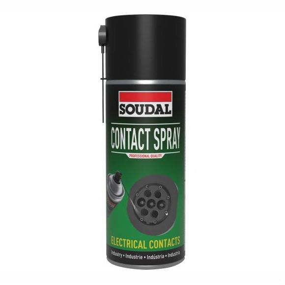 Soudal 119715 Contact Spray; Cleaning & Maintenance For Electrical Contacts; Water Repellent; 400ml
