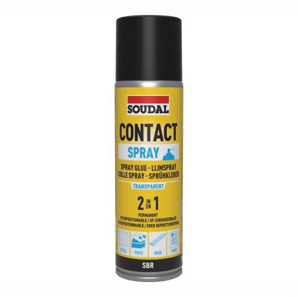 Soudal 132675 Contact Adhesive Spray; Universal Sprayable Contact Adhesive; Transparent (TR); 300ml