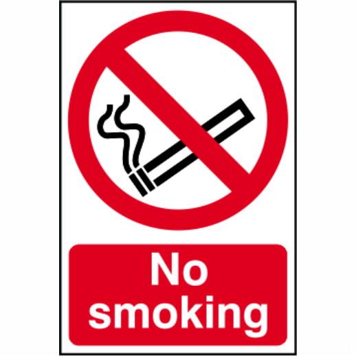 Spectrum Sign 0550 "No smoking"; Self Adhesive Semi Rigid (PVC); 200 x 300mm