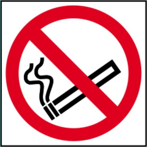 Spectrum Sign 0553SAV No Smoking Symbol; Self Adhesive Viny (SAV); 100 x 100mm