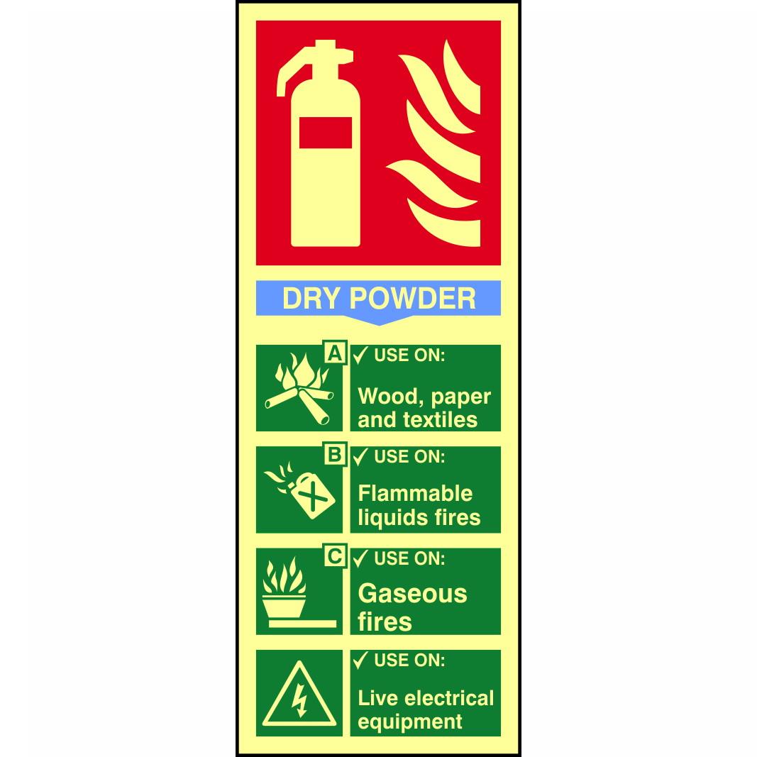 Spectrum Photoluminescent Sign 12446 Fire Extinguisher Composite 