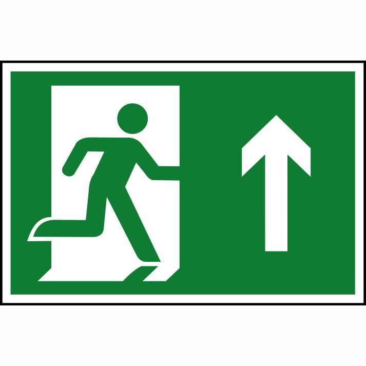 Spectrum Sign 1528 Running Man; Arrow Up; Self Adhesive Semi Rigid (PVC); 300 x 200mm